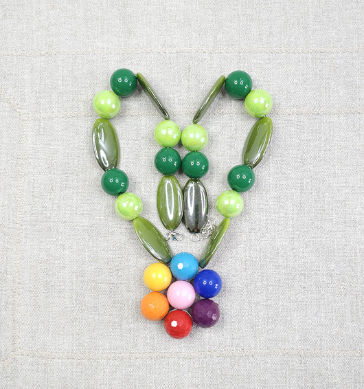 korale 7039 Naszyjnik "Tęczowy Kwiat"