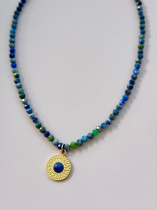 korale Naszyjnik z kamieni z zawieszką Lapis lazuli