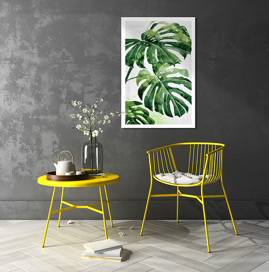obrazy Obraz na płótnie LIŚCIE MONSTERA 80x120cm