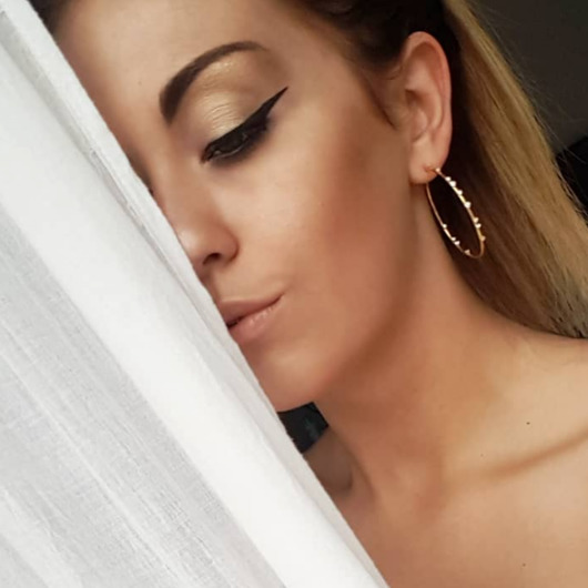 Złote kolczyki koła z cyrkoniami 4,5cm srebro  Coccola JEWELLERY
