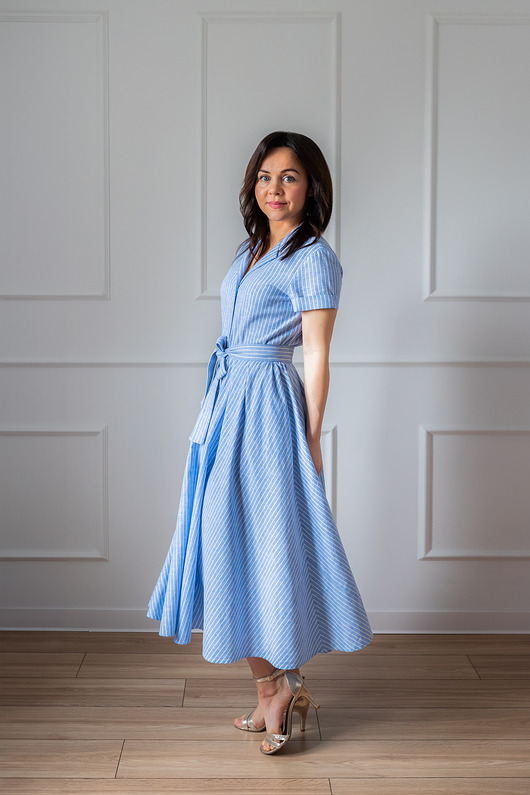 sukienki midi damskie Sukienka Nina blue