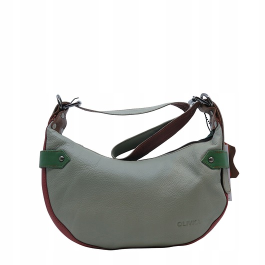 torby na ramię Torebka damska skórzana na ramię modna regulowany pasek zero waste OLIVKA