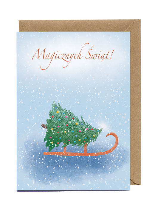 kartki okolicznościowe - wydruki Kartka bożonarodzeniowa Choinka