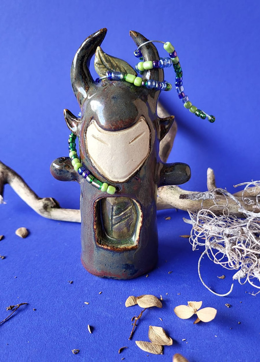 figurki i rzeźby Natura w koralikach figurka fehu ceramiczna handmade f