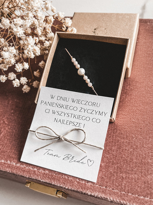 bransoletki na sznurku Bransoletka prezent na wieczór panieński Team Bride