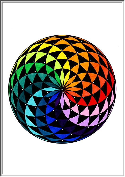 grafiki i ilustracje 62. TĘCZOWA MANDALA - rysunek, plakat.