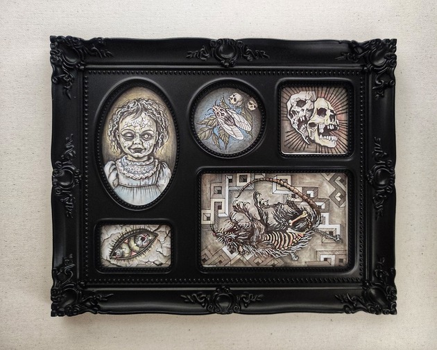 grafiki i ilustracje Gotycka galeria ścienna, obraz w stylu wiktoriańskim