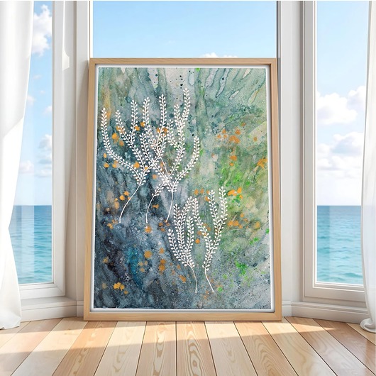 obrazy Oryginalna akwarela. Rafa koralowa A3