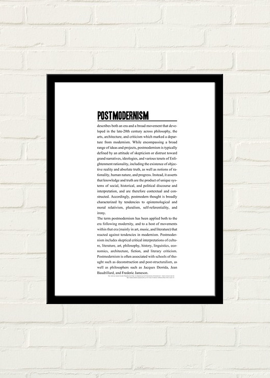 Postmodernism Plakat GAU Home