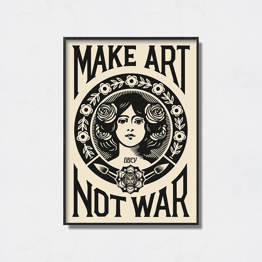 plakaty Plakat Shepard Fairey "Make Art Not War"