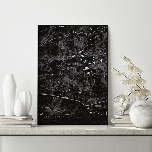 plakaty Plakat Ruda Śląska - mapa Rudy Śląskiej