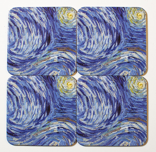 Zestaw 4 małych podkładek pod kubki - van Gogh Vivalarte