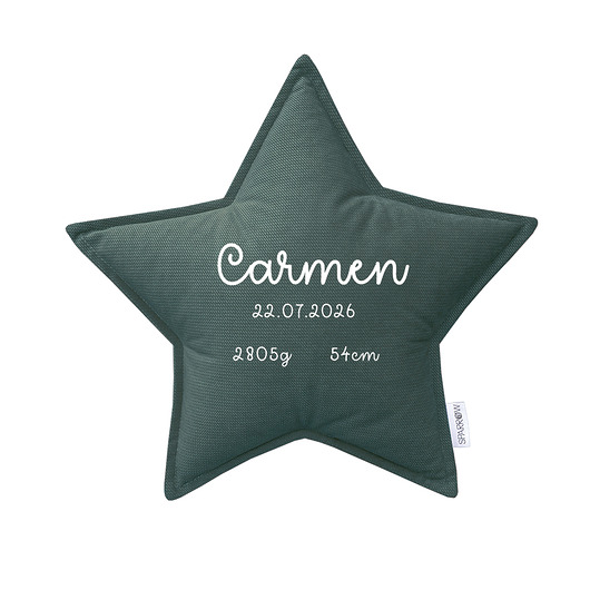poduszki do pokoju dziecka Poduszka gwiazdka personalizowana metryczka imię dziecka FOREST
