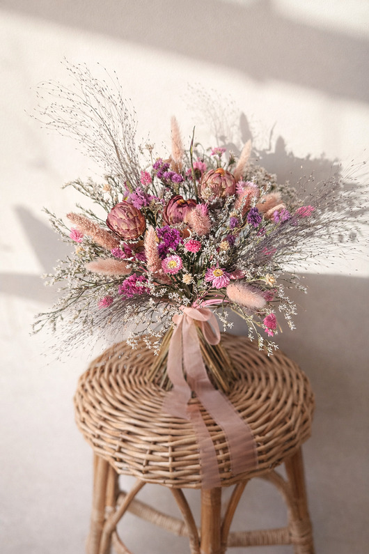 dodatki ślubne Bukiet trwały suszki