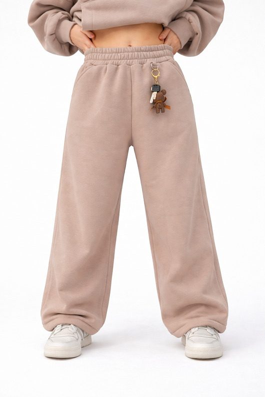 spodnie dresowe damskie Spodnie - 330 GSM   Beż