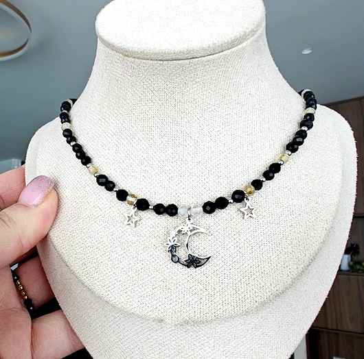 srebrne naszyjniki Regulowany turmalin i cytryn