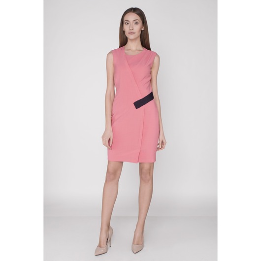 sukienki midi damskie Sukienka kopertowa róż Rose