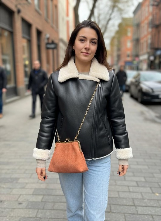 torebki mini Torebka ruda na łańcuszku