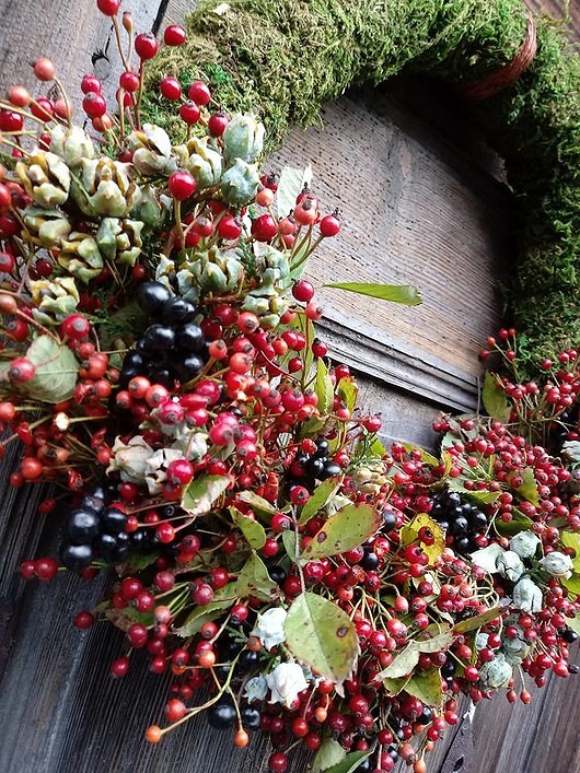 wianki Wianek jesienny na drzwi stół