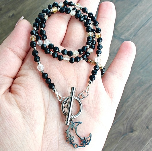 złote naszyjniki Klasyczny turmalin i cytryn