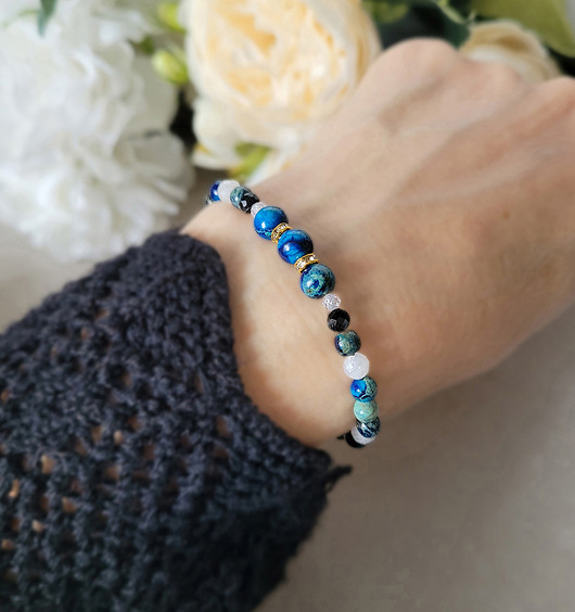 bransoletki z kamieni naturalnych WAGA - z Turmalinem Zodiakalna bransoletka