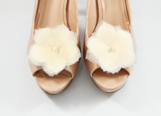 Lily Flower - Cream - klipsy do butów HowDoILook