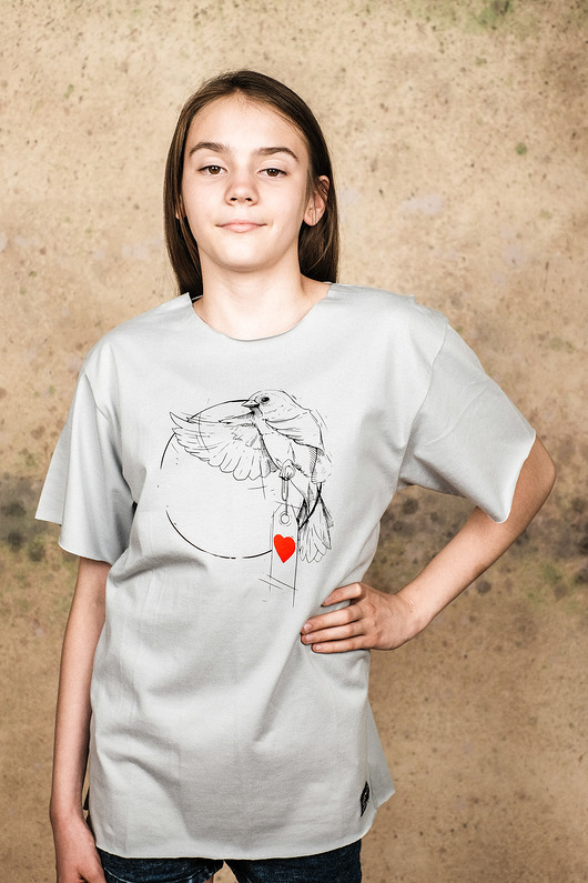 t-shirty dla dziewczynki Bluzka PTASZEK