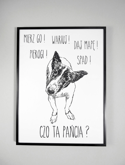 Pieseł - plakat serigrafia Wild Dot