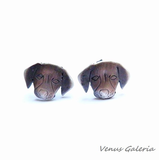 Kolczyki srebrne - Labradorki VENUS GALERIA