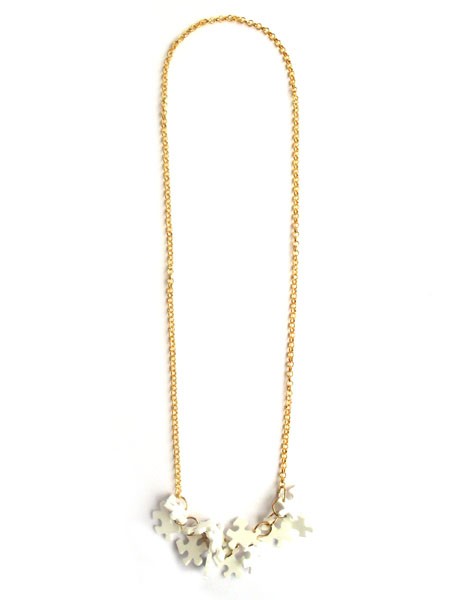 PuzzLove DeLuxe/ necklace S / biały Monika Roth