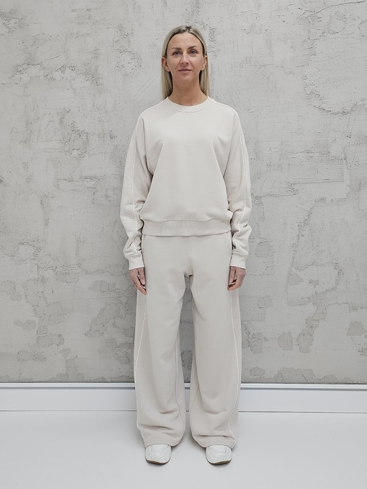 komplety damskie Kai komfortowy komplet z lamówką cloud