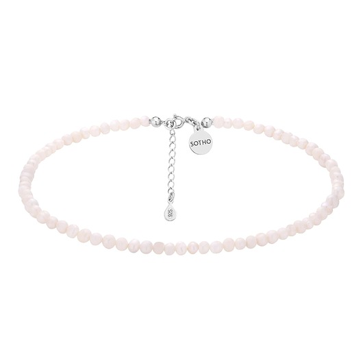 chokery Srebrny choker z pereł naturalnych