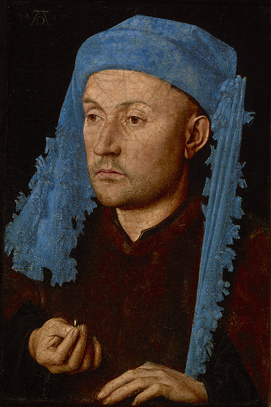 obrazy Mężczyzna w niebieskiej czapce - Jan van Eyck - dekoracja ścienna