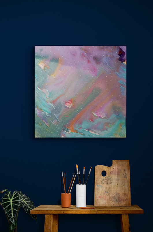 obrazy Obraz ręcznie malowany na płótnie 50x50 cm - Abstrakcja - Otchłań