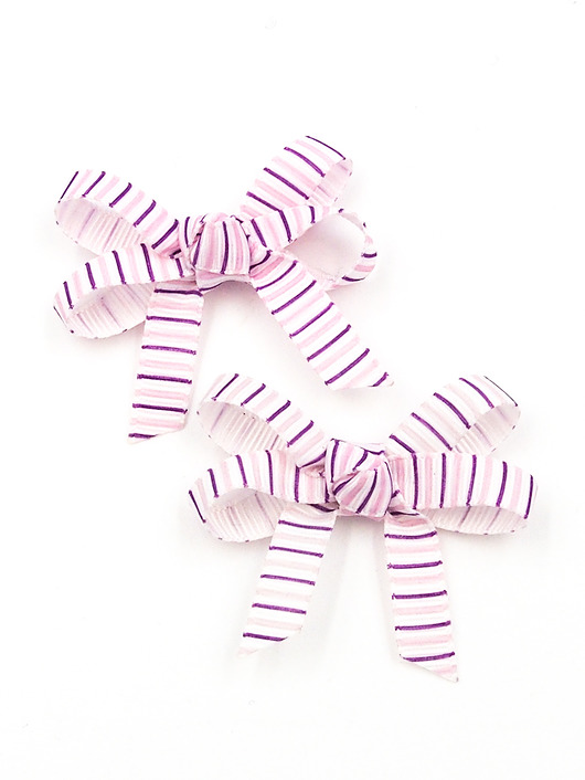 ozdoby do włosów dla dzieci Spinki do włosów kokardki loop bows  w paseczki