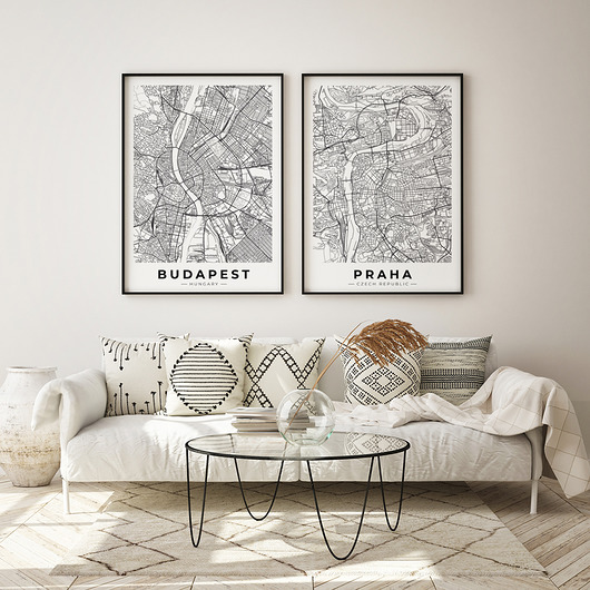 plakaty Zestaw plakatów  - Praga I Budapeszt