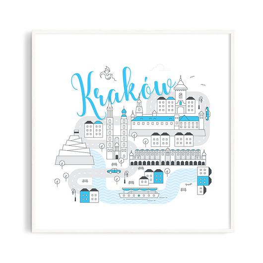 plakaty Kraków plakat 40x40 cm