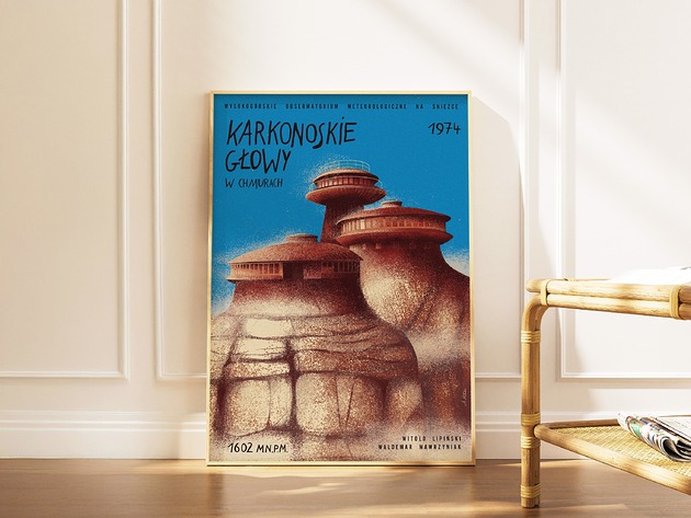 plakaty Plakat "Karkonoskie głowy w chmurach"