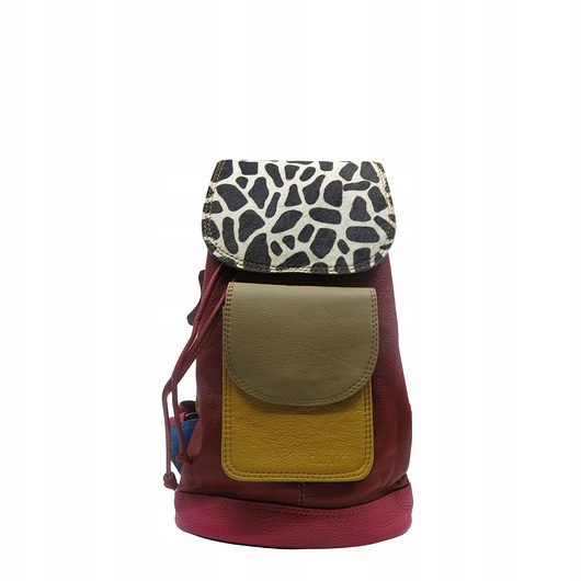 plecaki Plecak damski pojemny skórzany skóra naturalna ze skrawków eko OLIVKA