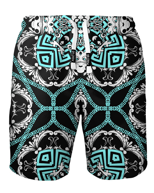 spodnie męskie Shorty Kąpielowe Męskie DR.CROW Mint Baroque