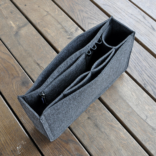 torebki różne Filcowy organizer do torebki - grafitowy