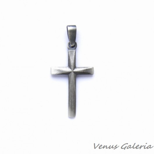 Zawieszka srebrna- Cross IV gray VENUS GALERIA