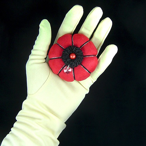 broszka Fluffy Puffy Flower b055 Valentine`s Inpamo