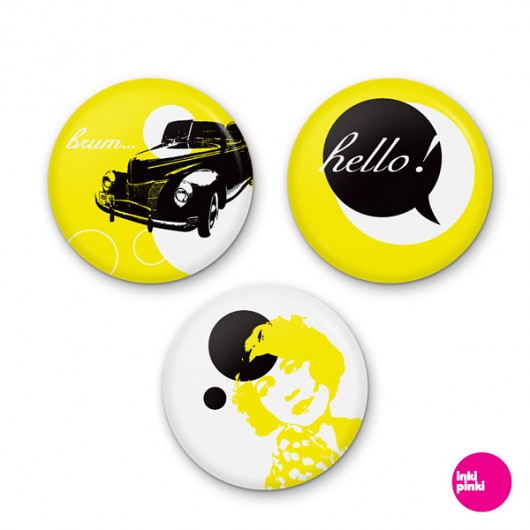 hello! yellow trio!  inkipinki