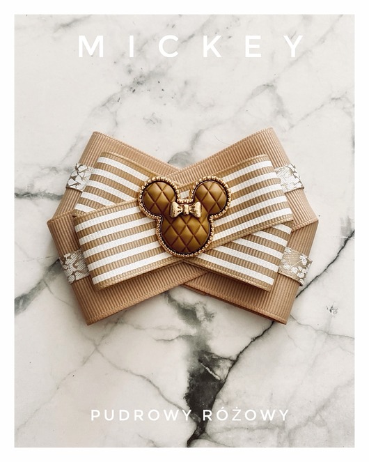 broszki Brosza MICKEY  w szlachetnym beżowym kolorze  New