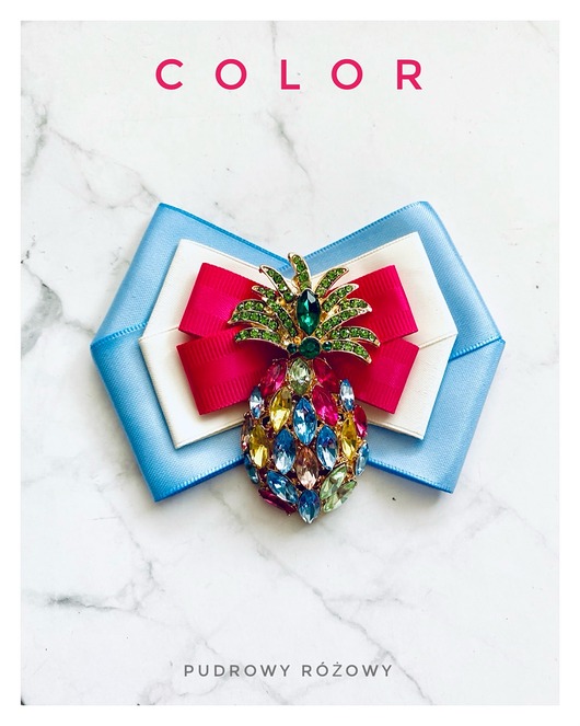 broszki Kolekcja COLOR Brosza z Ananasem z kryształów