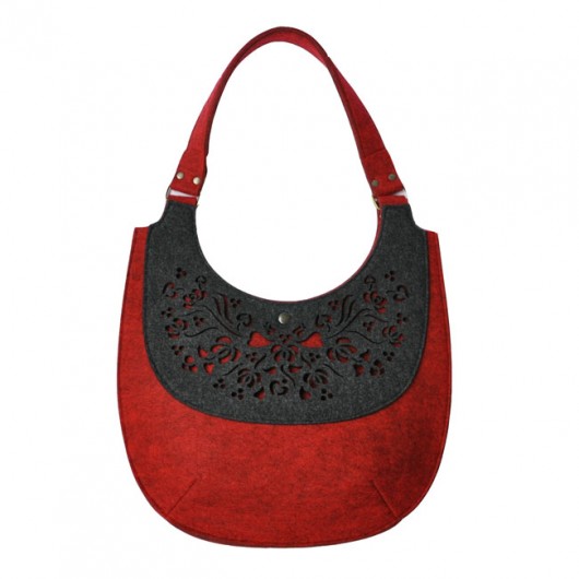 Flower Bag - czerwona z grafitem Beltrani