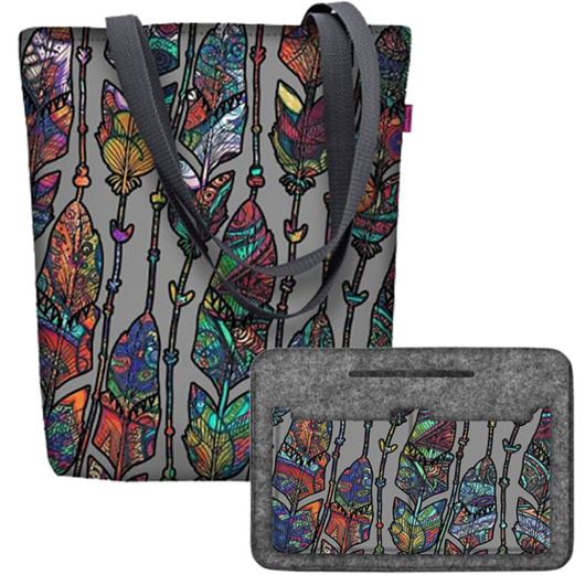 Zestaw torba i organizer Boho Piórka SunloversSunglasses