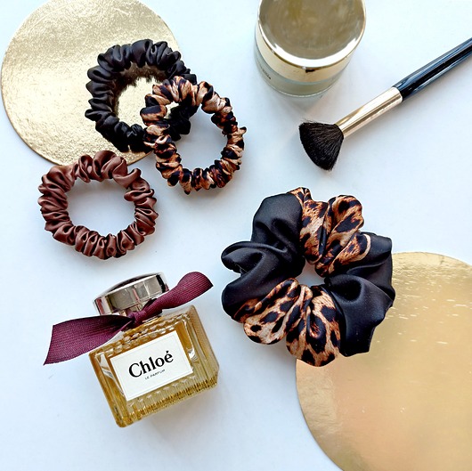 gumki do włosów Z pazurem - zestaw jedwabnych scrunchie