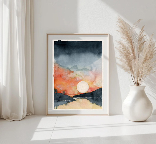 grafiki i ilustracje Zachód słońca